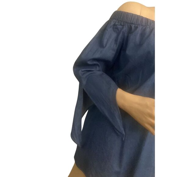 HAODUOYI  OFF THE‎ SHOULDER BLOUSE SZ M - Picture 4 of 5